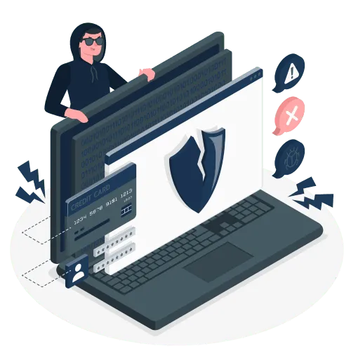 Cybersecurity learning and career illustration