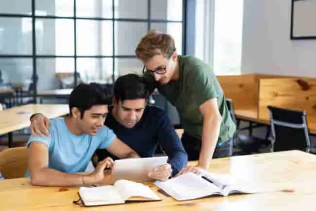 Students learning together